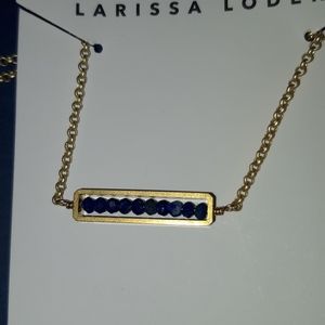 Larissa Loden Lapis bar necklace NEW